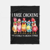 Couverture Polaire Funny Chicken Farmer Gift – I Raise Chickens Humor (Devant)