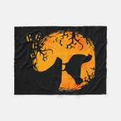 Couverture Polaire Funny Chicken Halloween Moon Silhouette Soky Chick (Devant (Horizontal))