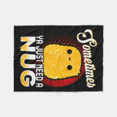 Couverture Polaire Funny Chicken Nugget Fast Food Costume (Devant (Horizontal))