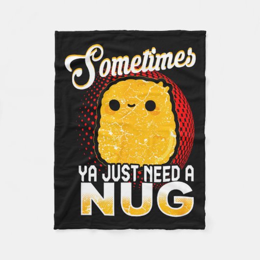 Couverture Polaire Funny Chicken Nugget Fast Food Costume (Devant)