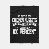 Couverture Polaire Funny Chicken Nugget Lover Quote New Years Resolut (Devant)