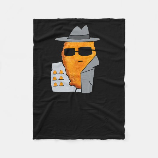 Couverture Polaire Funny Chicken Nuggets - Nugs Not Drugs (Devant)