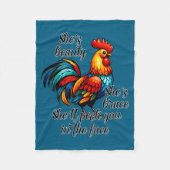 Couverture Polaire Funny Chicken Quote (Devant)