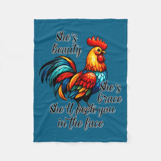 Couverture Polaire Funny Chicken Quote (Devant)