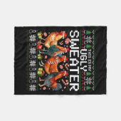 Couverture Polaire Funny Chicken Ugly Christmas Sweater Holiday Desig (Devant (Horizontal))