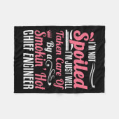 Couverture Polaire Funny Chief Engineer Wife Girlfriend Maritime Vale (Devant (Horizontal))