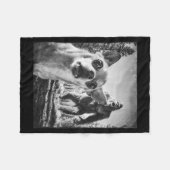 Couverture Polaire Funny Chihuahua Selfie With Bigfoot Sasquatch Cryp (Devant (Horizontal))