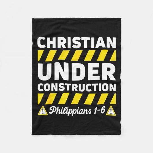 Couverture Polaire Funny Christian Under Construction Philipans 1-6 S (Devant)