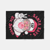 Couverture Polaire Funny Christmas 67 Meme Brain Rot Santa Claus Xmas (Devant (Horizontal))