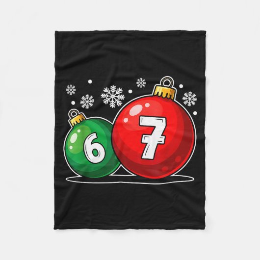 Couverture Polaire Funny Christmas 67 Six Seven Meme Gen Alpha Slang  (Devant)