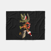 Couverture Polaire Funny Christmas Alligator Pelican Crawfish Holiday (Devant (Horizontal))