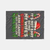 Couverture Polaire Funny Christmas Arm Candy Husband Holiday Couple H (Devant (Horizontal))