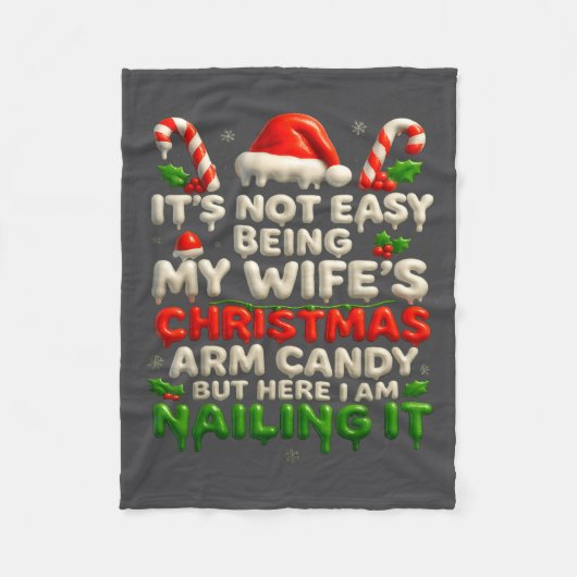 Couverture Polaire Funny Christmas Arm Candy Husband Holiday Couple H (Devant)