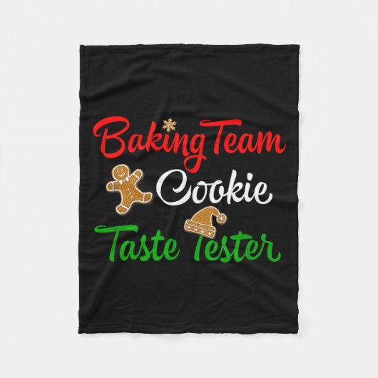 Couverture Polaire Funny Christmas Baking Team Cookie Taste Tester (Devant)