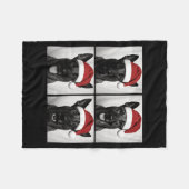 Couverture Polaire Funny Christmas Belgian Malinois Santa Dog Lover P (Devant (Horizontal))