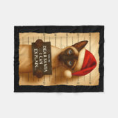 Couverture Polaire Funny Christmas Cat- Cute Siamese Santa Hat Tee  (Devant (Horizontal))