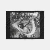 Couverture Polaire Funny Christmas Cat Selfie  (Devant (Horizontal))