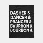 Couverture Polaire Funny Christmas Dasher Dancer Prancer & Bourbo (Devant)