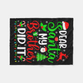 Couverture Polaire Funny Christmas Dear Santa My Brother Did It Men B (Devant (Horizontal))