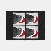 Couverture Polaire Funny Christmas Eclectus Parrot Santa Photo Booth (Devant (Horizontal))