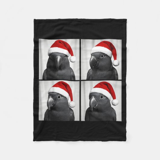 Couverture Polaire Funny Christmas Eclectus Parrot Santa Photo Booth (Devant)