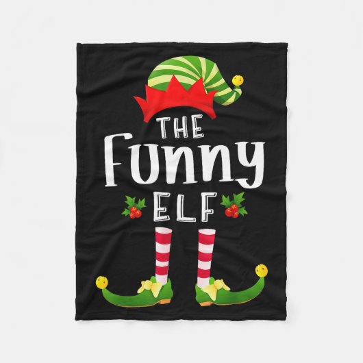 Couverture Polaire Funny Christmas Elf Matching Pajama X-mas Party  (Devant)