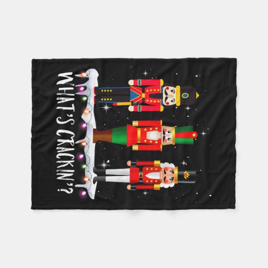 Couverture Polaire Funny Christmas Family Whats Crackin_ Nutcracker - (Devant (Horizontal))