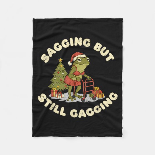 Couverture Polaire Funny Christmas Frog Sagging But Still Gagging Fro (Devant)