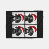 Couverture Polaire Funny Christmas German Shorthaired Inter Santa Pho (Devant (Horizontal))