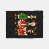 Couverture Polaire Funny Christmas Goose Jolly Geese Santa Reindeer X (Devant (Horizontal))