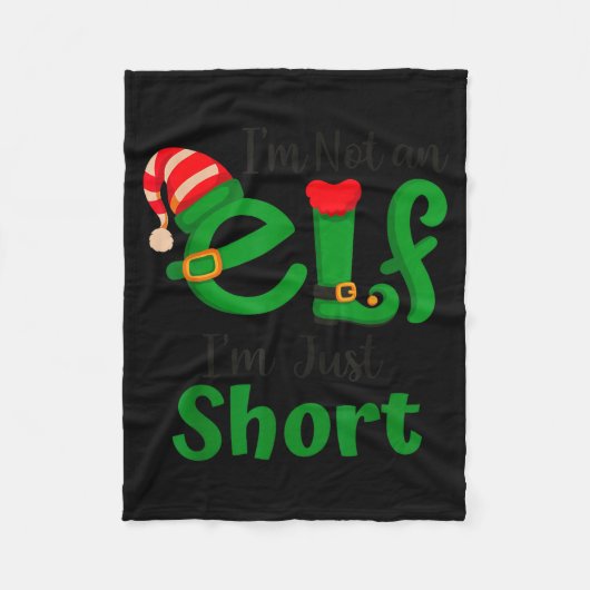 Couverture Polaire Funny Christmas I'm Not An Elf I'm Just Short Xmas (Devant)