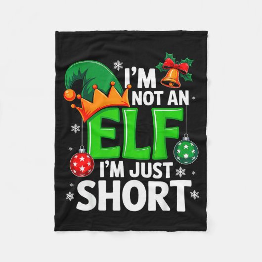 Couverture Polaire Funny Christmas Im Not An Elf Just Short Xmas Men  (Devant)