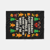 Couverture Polaire Funny Christmas Jingle Some Of The Way Tired For M (Devant (Horizontal))