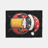 Couverture Polaire Funny Christmas Ladybug Avec Bière Comic (Devant (Horizontal))