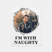 Couverture Polaire Funny Christmas Matching Couple Naughty Nice Photo (Devant)