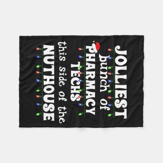 Couverture Polaire Funny Christmas Matching Group Work Pharmacy Techn (Devant (Horizontal))