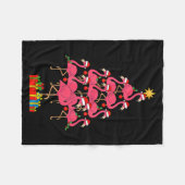 Couverture Polaire Funny Christmas Nk Flamingo Tree Holiday Bird Love (Devant (Horizontal))