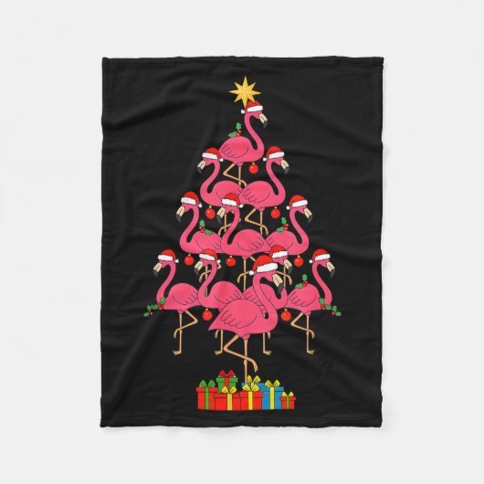 Couverture Polaire Funny Christmas Nk Flamingo Tree Holiday Bird Love (Devant)