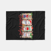 Couverture Polaire Funny Christmas Nurse Silent Night Medical Humor  (Devant (Horizontal))