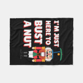 Couverture Polaire Funny Christmas Nutcracker- Bust A Nut Funny Mens (Devant (Horizontal))