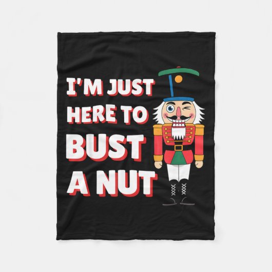 Couverture Polaire Funny Christmas Nutcracker- Bust A Nut Funny Mens (Devant)