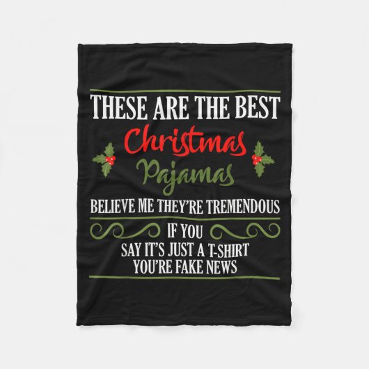 Couverture Polaire Funny Christmas Pajamas Donald Trump Gag Joke Pjs (Devant)