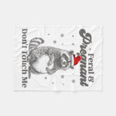 Couverture Polaire Funny Christmas Raccoon Feral And Pregnant Don't T (Devant (Horizontal))