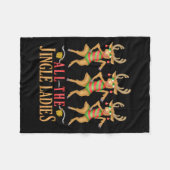 Couverture Polaire Funny Christmas Reindeer All The Jingle Ladies  (Devant (Horizontal))