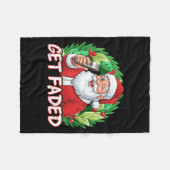 Couverture Polaire Funny Christmas Santa Claus Santa Barber Get Faded (Devant (Horizontal))
