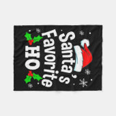 Couverture Polaire Funny Christmas Santa's Favorite Ho Naughty Pajama (Devant (Horizontal))