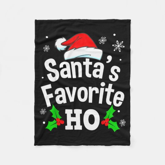 Couverture Polaire Funny Christmas Santa's Favorite Ho Naughty Pajama (Devant)