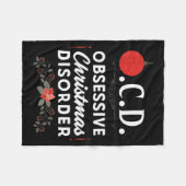 Couverture Polaire Funny Christmas Tees &amp; Tm. Obsessive Christmas (Devant (Horizontal))