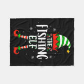 Couverture Polaire Funny Christmas The Fishing Elf Family Matching Xm (Devant (Horizontal))