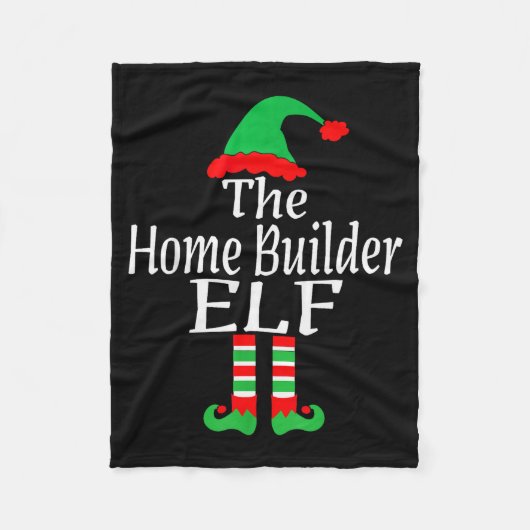 Couverture Polaire Funny Christmas The Home Builder Elf Developer Arc (Devant)